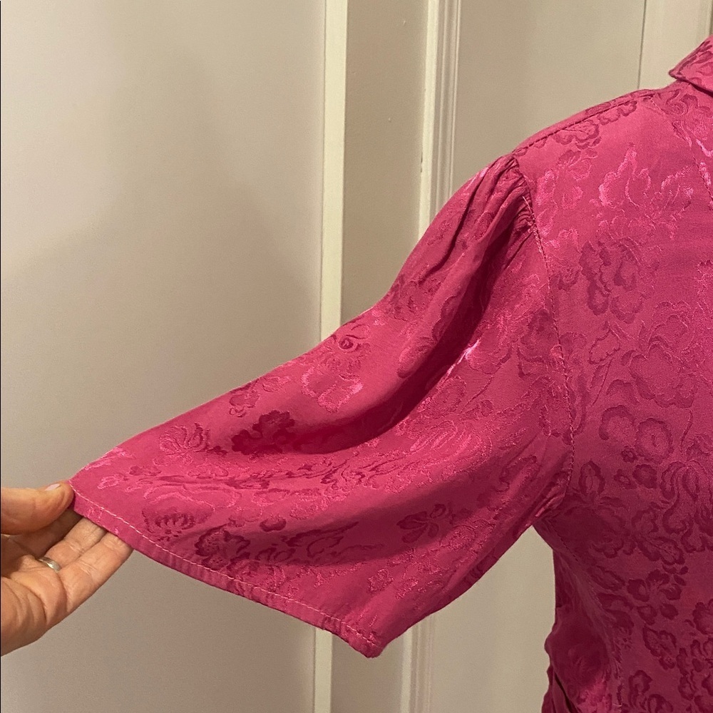 Ell-Jay of Montreal Vintage 1980’s midi Length Pink Rayon Dress Size Small - Picture 11 of 17